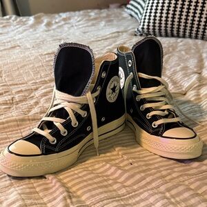 Converse Women’s Black and White High-Top Sneakers